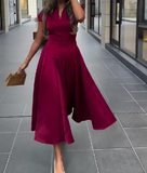 Red Silk Elegant Dress
