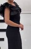 Black Elegant Beaded Dress