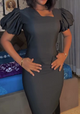Black Elegant Fringe Dress