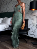 Green Fringe Set