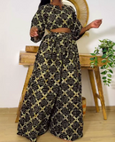 Multi Printed Loose Two Piece Set