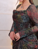 Colorful Square Neck Dress