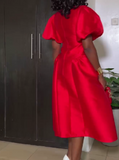 Red Puffy Skirt