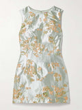 Elegant Printed Coat & Dress