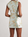 Elegant Printed Coat & Dress