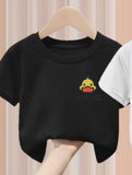 Multi-color Duckling Printed Children's Short Sleeve