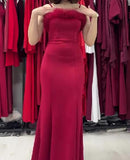 Red Halter Hair Gown Dress