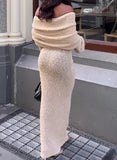 Beige Comfortable Soft Strapless Elegant Long Dress