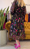 Black Floral Elegant Dress