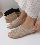 Multi-color Woven Flat Sandals