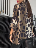 Leopard Print Blouse Top