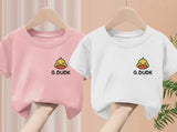 Multi-color Duckling Printed Children's Short Sleeve