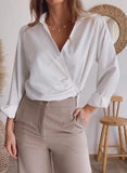 Solid Color Silk Blouse