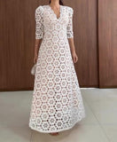 White Lace Elegant Dress