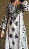 Black Embroidered White Dress