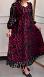 Black Lace Red Elegant Dress