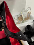 Black Red Glossy Shiny Sole High Heels