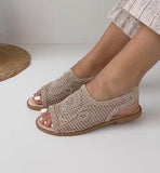 Multi-color Woven Flat Sandals