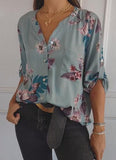 Multicolor Printed V-Neck Shirt