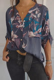 Multicolor Printed V-Neck Shirt