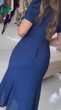 Black And Blue Fishtail Slimming Dress