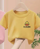 Multi-color Duckling Printed Children's Short Sleeve