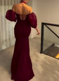 Red Strapless Elegant Gown Dress